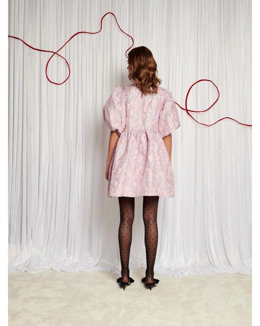 Sister Jane Pink Dream Brambling Jacquard Mini Dress