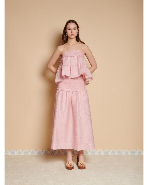 Sister Jane Pink Prim Organza Top