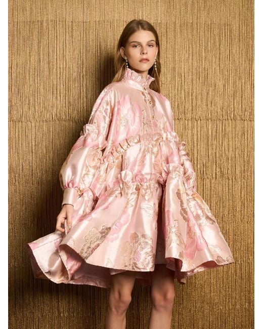 Sister Jane Dream Pink Moon Jacquard Dress