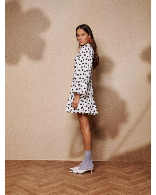 Sister Jane Illume Spot Mini Dress in Natural | Lyst