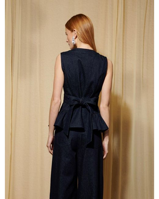 Sister Jane Blue Dream Brightside Denim Embellished Top