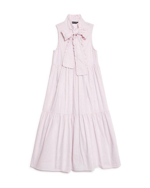 Sister Jane Blue Wave Stripe Bow Maxi Dress