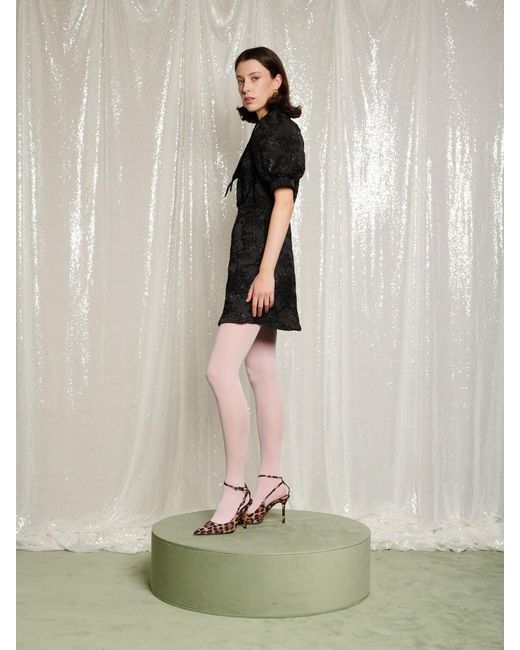 Sister Jane Black Eternal Jacquard Mini Dress