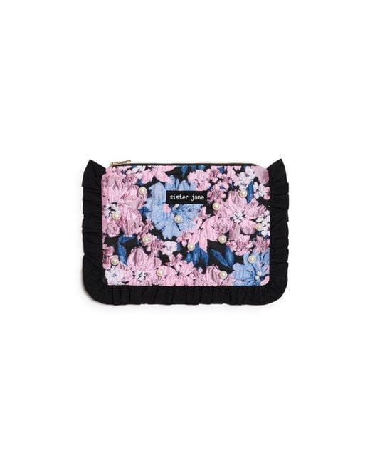 Sister Jane Metallic Floral Canvas Jacquard Purse