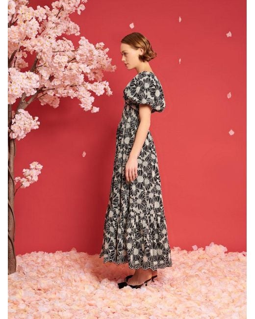 Sister Jane Red Dream Flower Haze Midi Dress