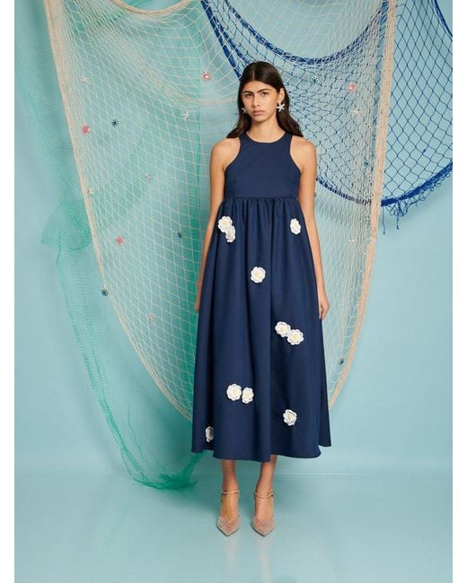 Sister Jane Blue Dream River Flower Midi Dress