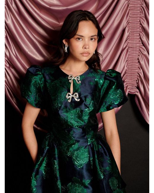 Sister Jane Women's Black Lili Jacquard Mini Dress mini dresses