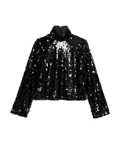 Sister Jane Black Ghospell Anita Sequin Top
