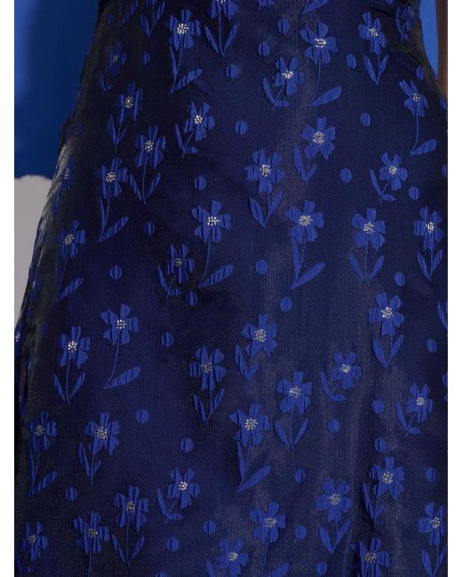 Sister Jane Blue Azure Jacquard Midi Dress