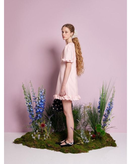 Sister Jane Pink Harebell Ruffle Mini Dress