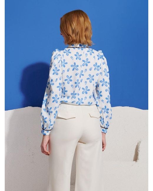 Sister Jane Blue Siro Print Blouse