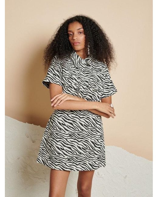 Sister Jane Multicolor Ghospell Zia Zebra Mini Dress