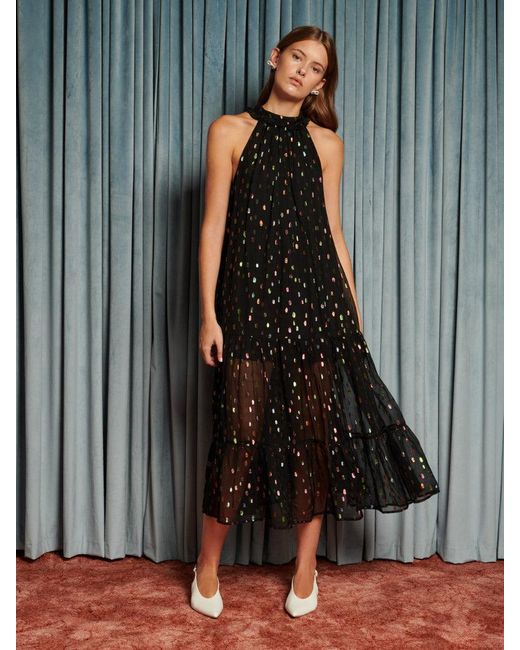 Sister Jane Black Odyssey Spot Maxi Dress