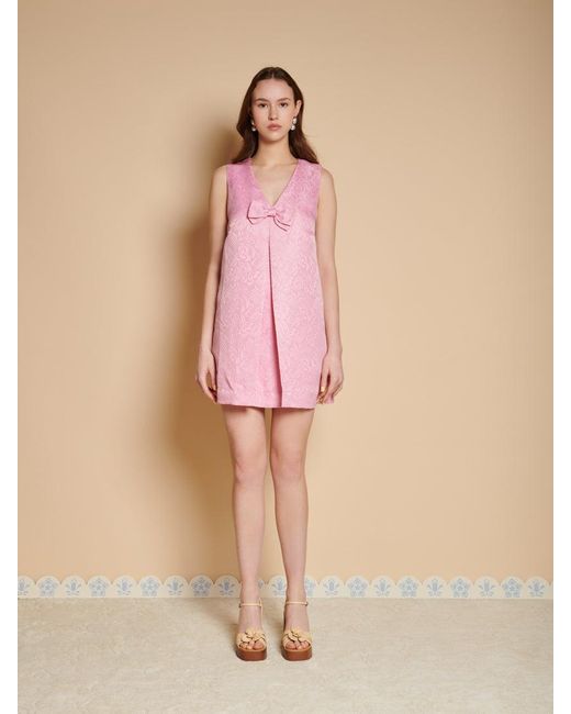 Sister Jane Pink Vera Jacquard Mini Dress