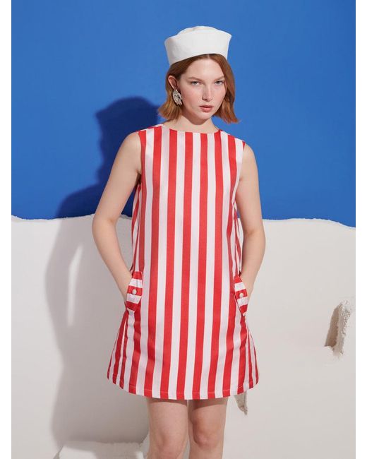 Sister Jane Blue Tinos Stripe Mini Dress