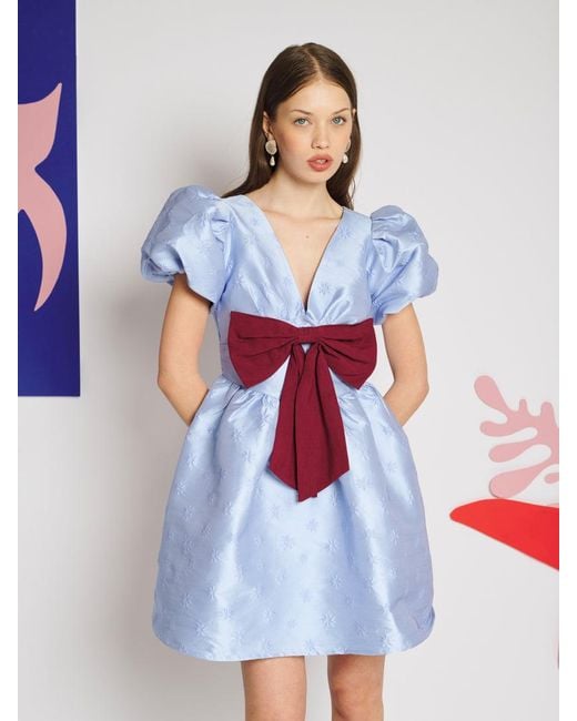 Sister Jane White Adele Bow Mini Dress