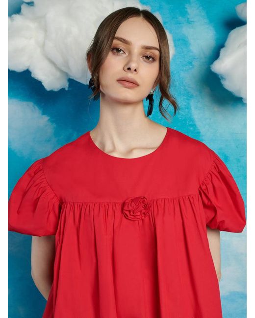 Sister Jane Red Gibson Rose Top