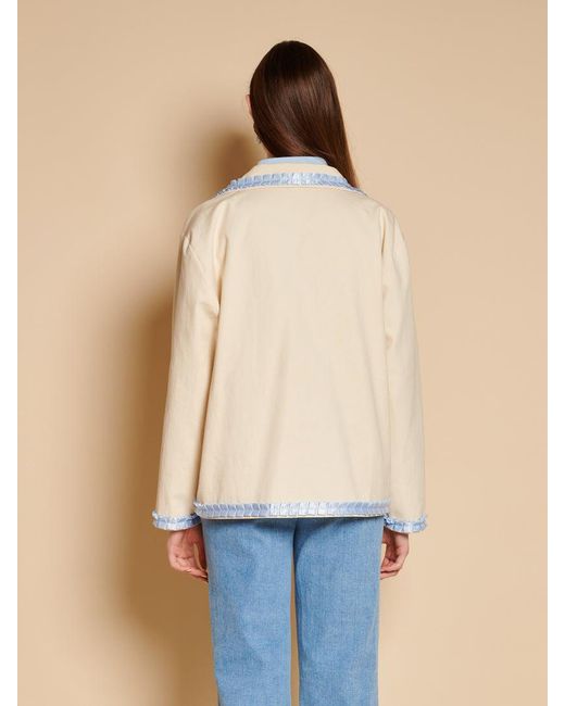 Sister Jane Blue Larsson Applique Jacket
