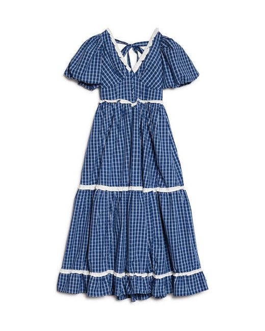 Sister Jane Blue Celeste Check Maxi Dress