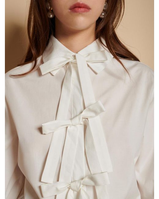 Sister Jane Natural Siljan Bow Blouse