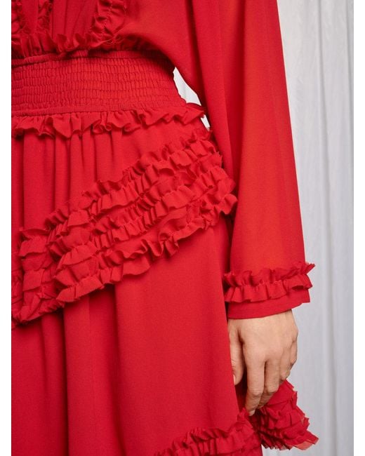 Sister Jane Red Augustine Maxi Ruffles Dress