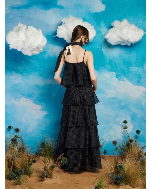 Sister Jane Blue Ranch Tiered Midi Dress