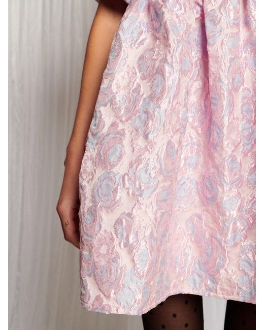 Sister Jane Pink Dream Brambling Jacquard Mini Dress
