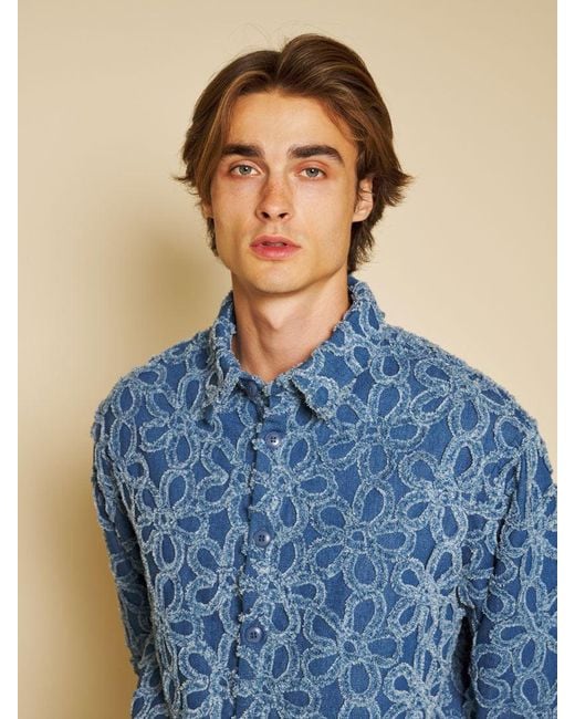 Sister Jane Blue Manon Fleur Denim Shirt
