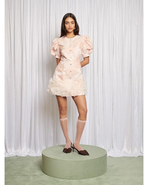 Sister Jane Natural Anemone Bloom Mini Dress