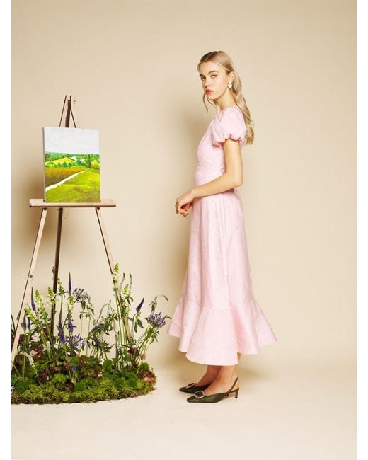 Sister Jane Pink Palette Jacquard Midi Dress