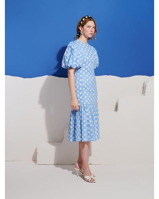 Sister Jane Blue Seaglass Spot Midi Dress