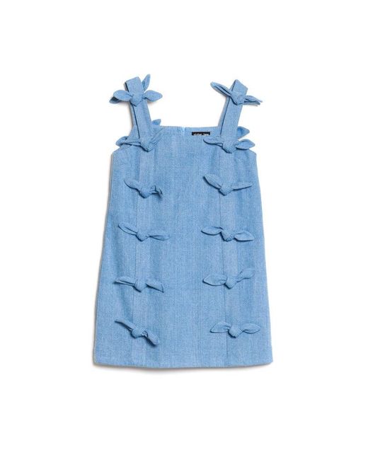 Sister Jane Blue Larsson Bow Mini Dress