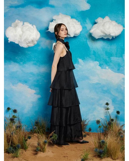 Sister Jane Blue Ranch Tiered Midi Dress