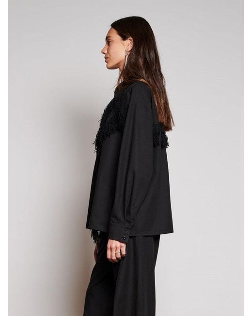 Sister Jane Black Ghospell Georgie Fringe Shirt