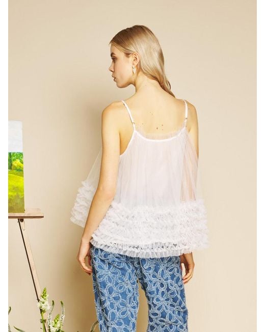 Sister Jane Blue Papillon Tulle Top