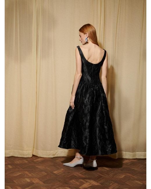 Sister Jane Black Dream Optimist's Jacquard Maxi Dress
