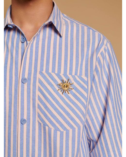 Sister Jane Blue Verano Boxy Striped Shirt