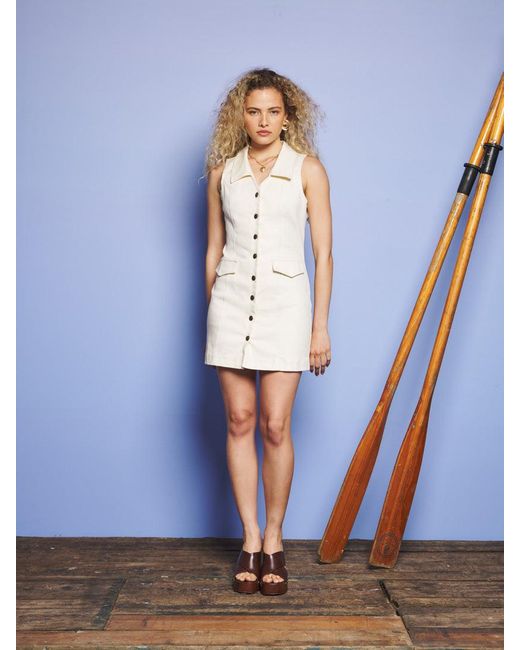 Sister Jane White Bay Denim Mini Dress