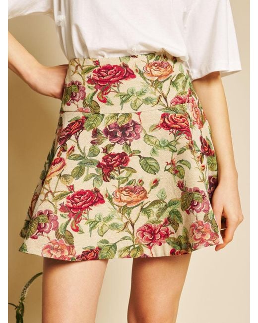 Sister Jane Multicolor Petunia Tapestry Mini Skirt