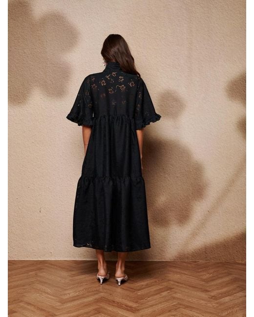 Sister Jane Black Solace Bow Midi Dress