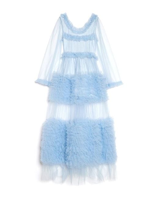 Sister Jane Blue Dream Halo Haze Tulle Maxi Dress