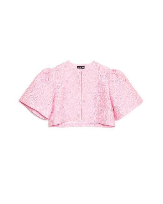 Sister Jane Pink Céleste Gem Jacquard Jacket