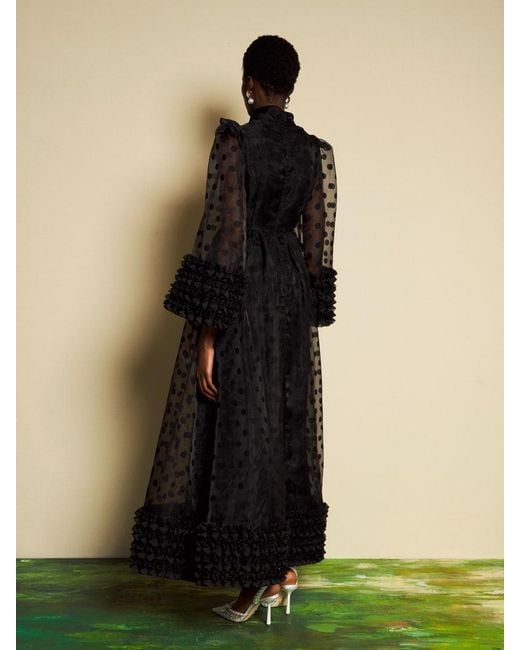 Sister Jane Black Dream Margaux Spot Organza Maxi Dress