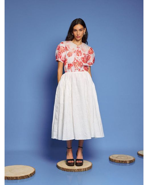 Sister Jane Blue Dream Willa Jacquard Blouse