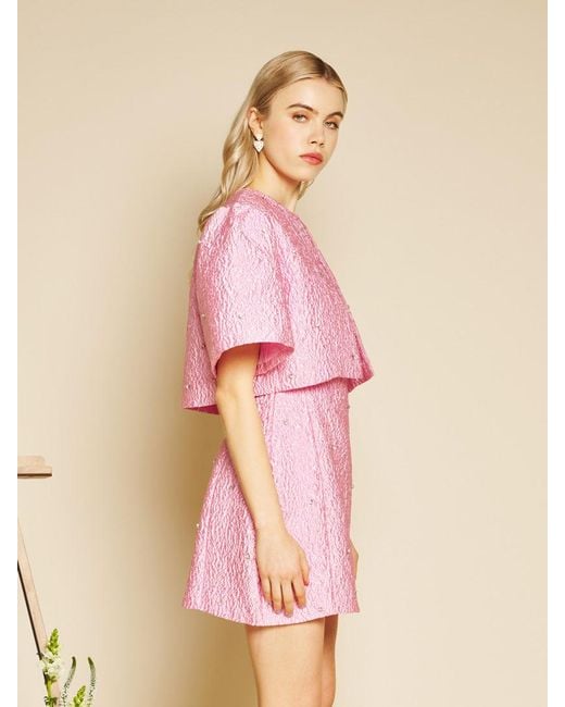 Sister Jane Pink Céleste Gem Jacquard Jacket