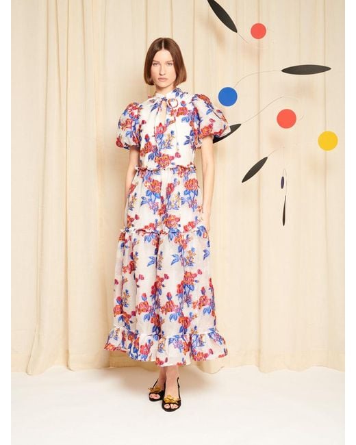 Sister Jane Pink Dream Azur Bloom Jacquard Maxi Dress