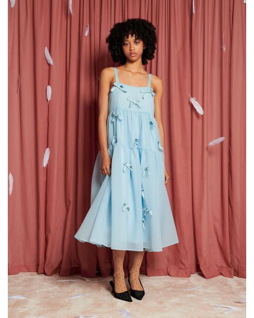 Sister Jane Birdie Bow Midi Dress in Red | Lyst UK