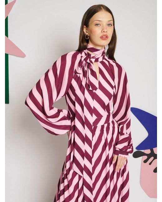 Sister Jane Pink Menton Stripe Maxi Dress
