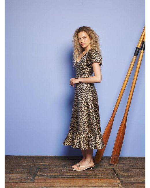 Sister Jane Blue Brooke Jacquard Midi Dress