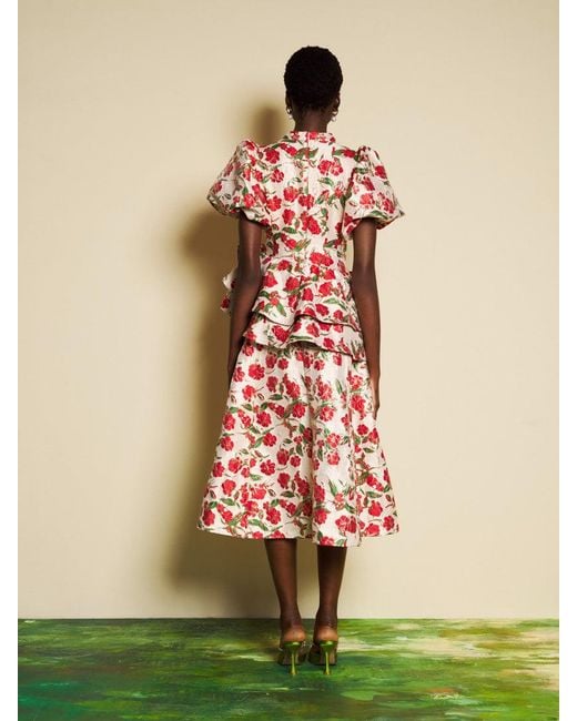 Sister Jane Natural Dream Giverny Jacquard Midi Dress